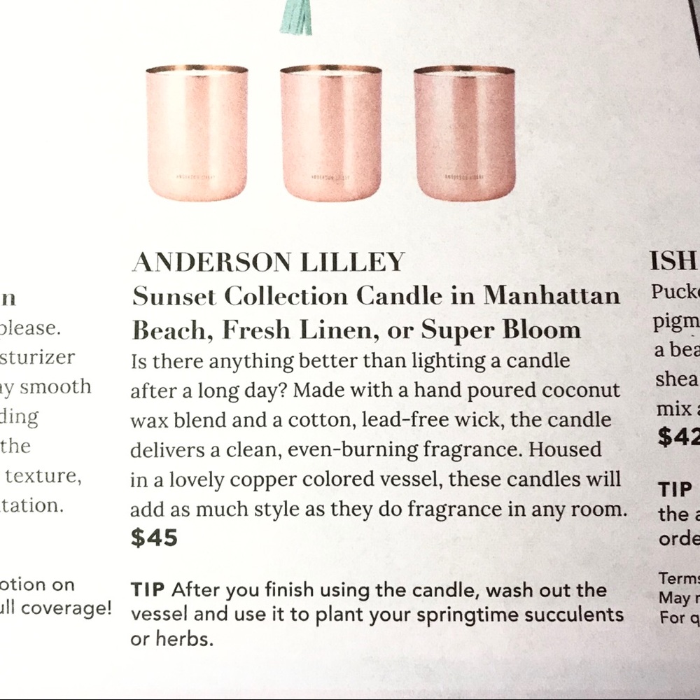 Anderson Lilley Sunset Collection Candle NEW